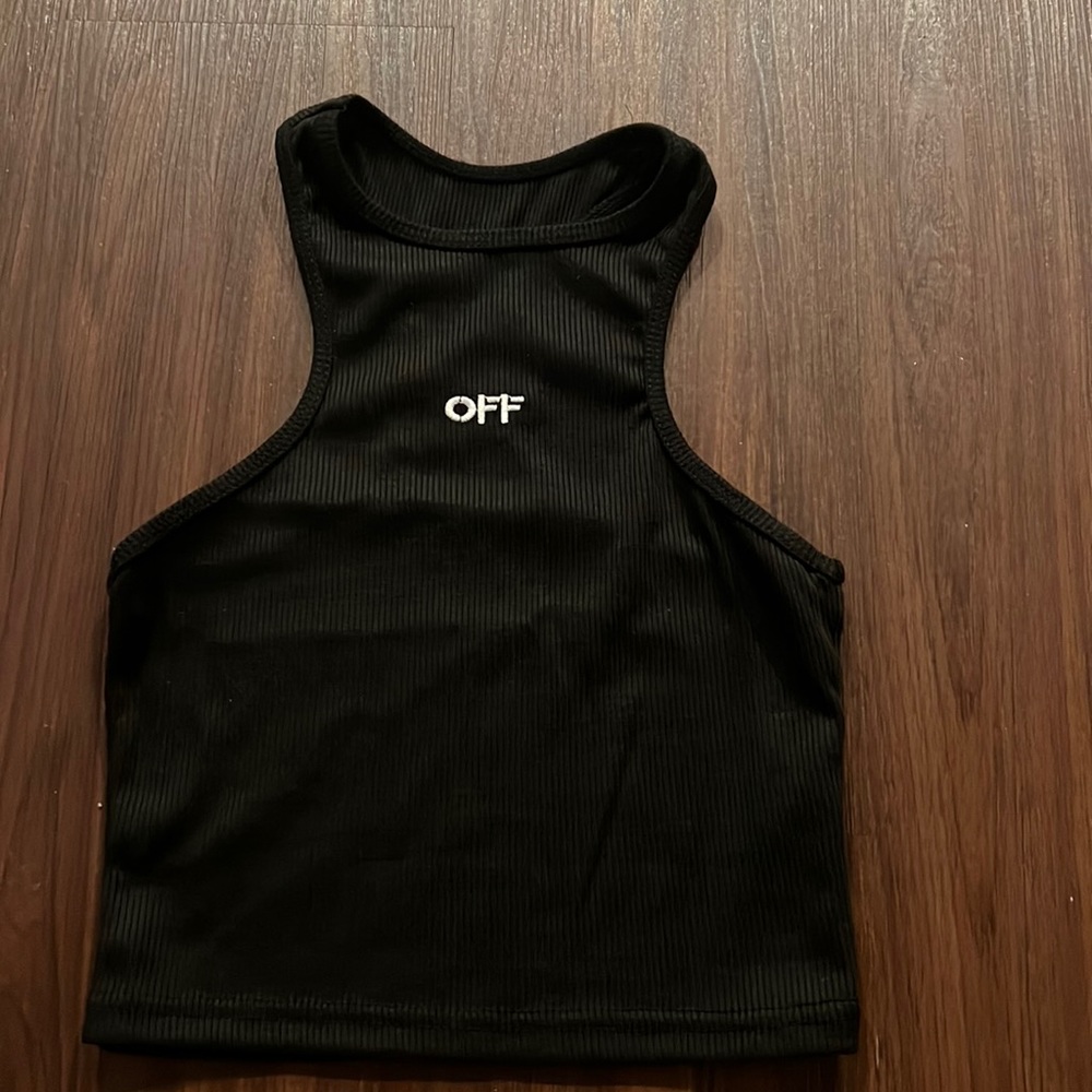 Off-Cami Crop Top (Black)